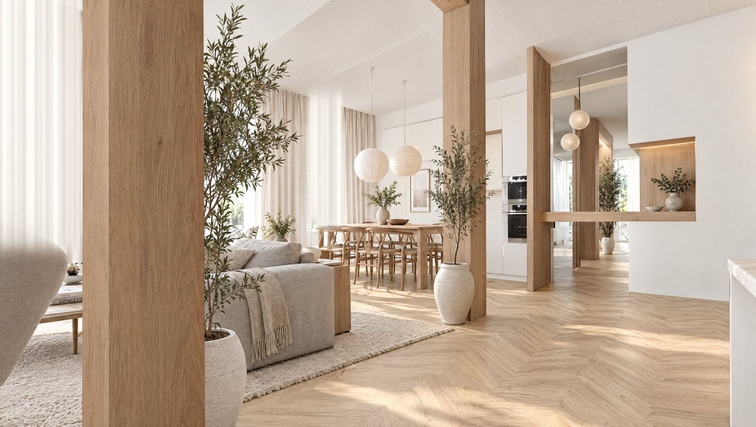 Salón comedor de la planta baja con salida al patio